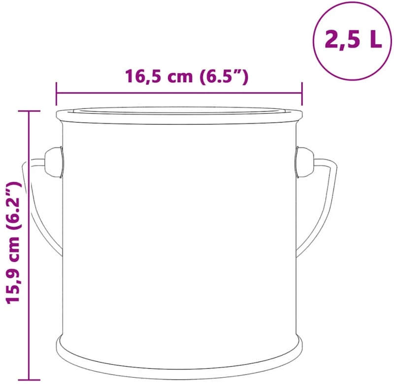 vidaXL Βαφή ξύλου Γκρι 16,5 x 16,5 x 15,9 εκ. Εκτύπωση τοίχου