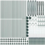 vidaXL Στύλος Περιφράξεων Άλλο 52 pcs Γκρι 3,2 x 3,2 x 70 εκ Ατσάλι