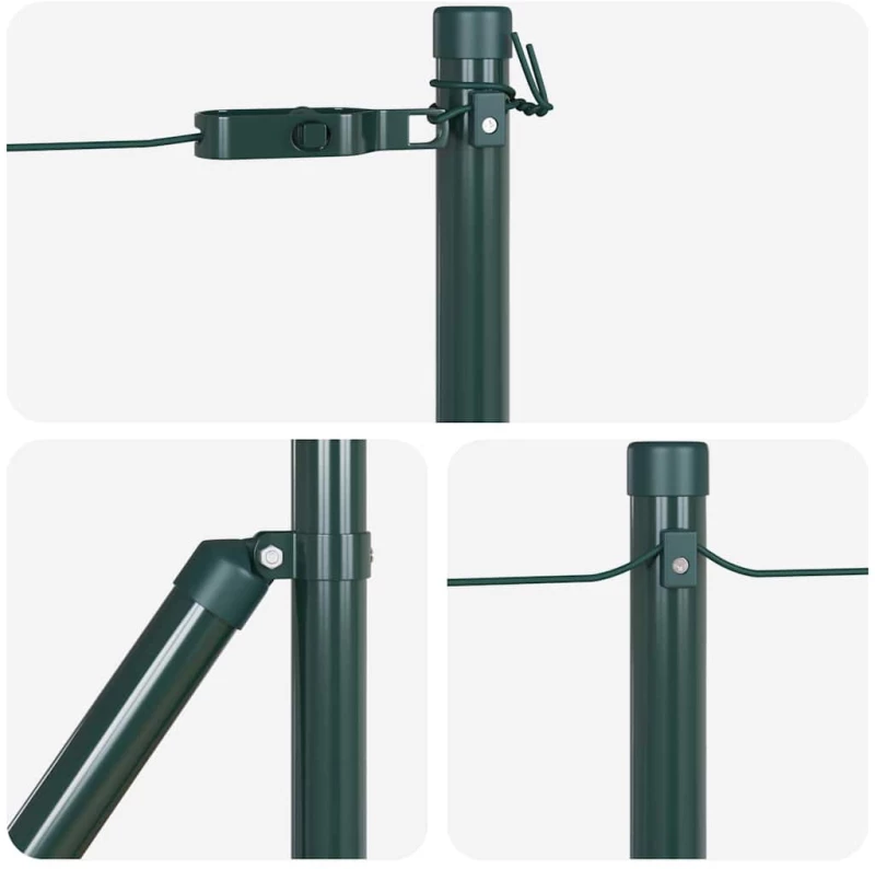 vidaXL Στύλος Περιφράξεων Άλλο 52 pcs Γκρι 3,2 x 3,2 x 70 εκ Ατσάλι