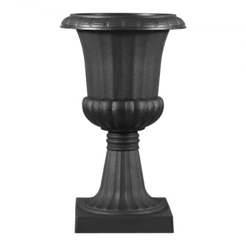 VEVOR Plastic Urn Planters 25 x 42 cm Black Floral Pedestal Flower Pots