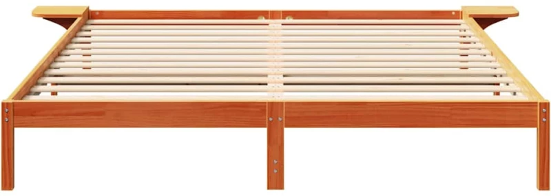 vidaXL Σκελετός Κρεβατιού Κερωτό καφέ 200 x 200 cm