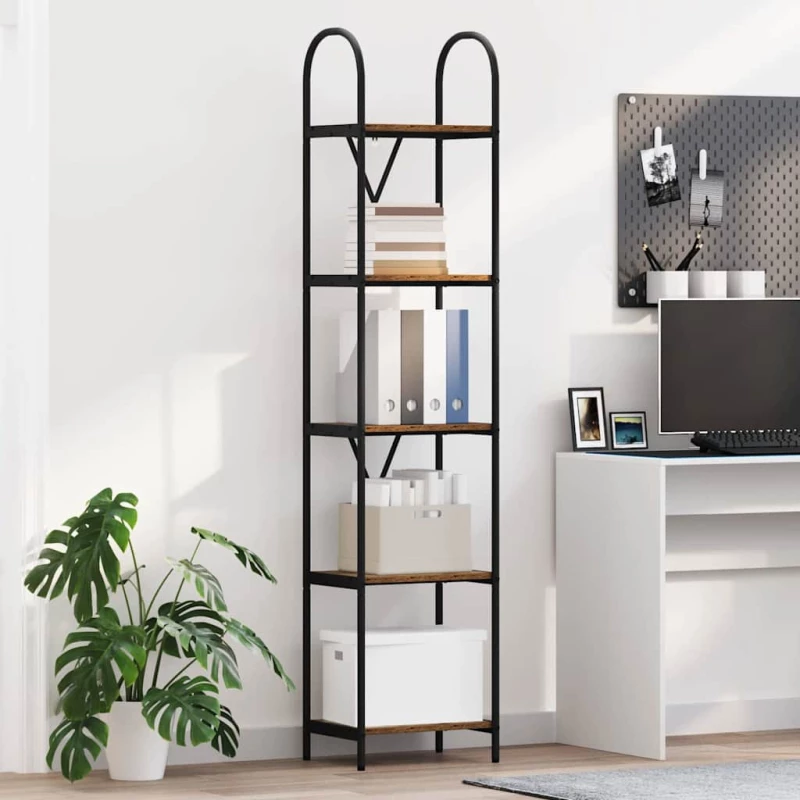 vidaXL Ράφι Βιβλίων Παλαιό ξύλο 40 x 30 x 183 εκ Επεξεργασμένο ξύλο