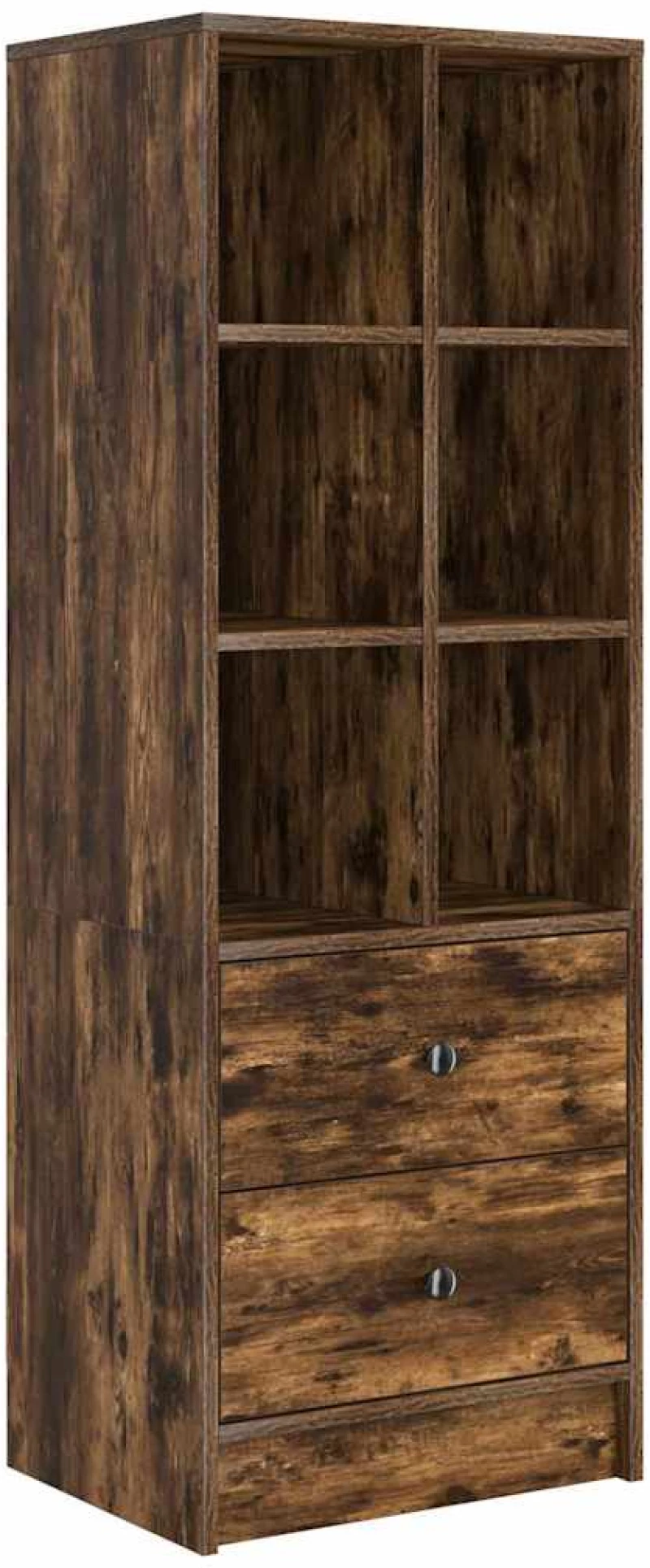vidaXL Highboard Καπνιστή δρυς 45.5 x 34 x 127 εκ Επεξεργασμένο ξύλο