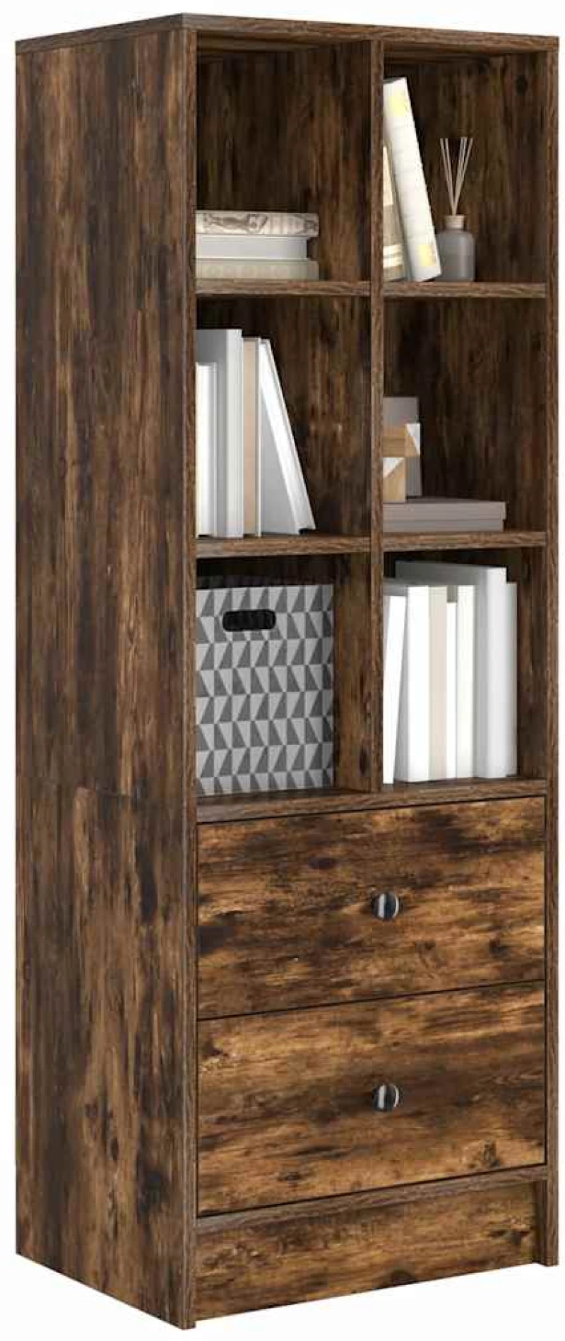 vidaXL Highboard Καπνιστή δρυς 45.5 x 34 x 127 εκ Επεξεργασμένο ξύλο