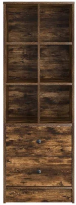 vidaXL Highboard Καπνιστή δρυς 45.5 x 34 x 127 εκ Επεξεργασμένο ξύλο