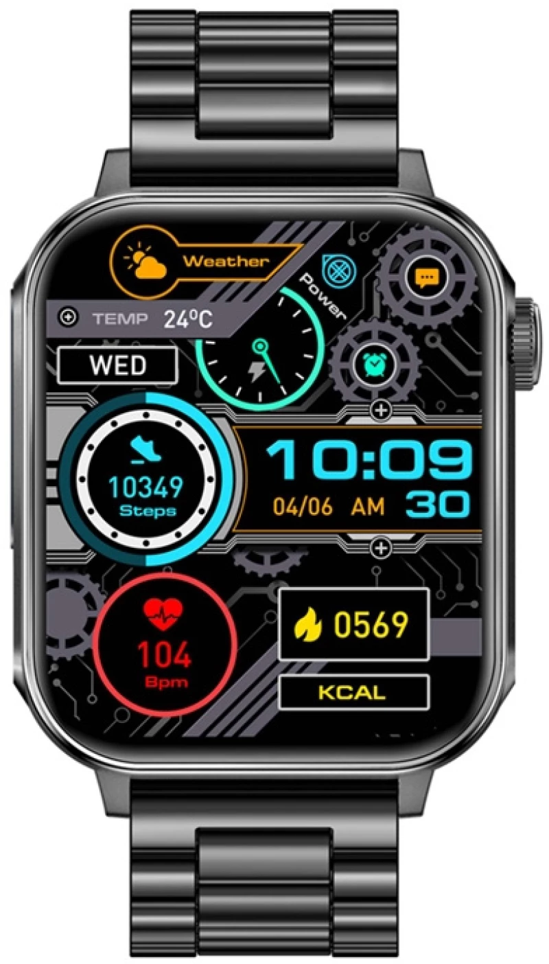 Colmi P80 smartwatch (ατσάλινο μαύρο)
