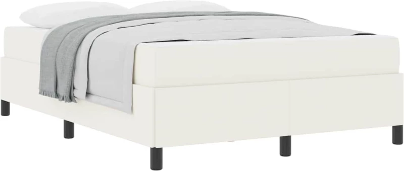 vidaXL Σκελετός Κρεβατιού Κρεμ 140 x 200 cm Βελούδο