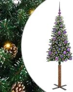 vidaXL Λεπτό Χριστουγεννιάτικο Δέντρο με 150 LED Πράσινο 150 cm