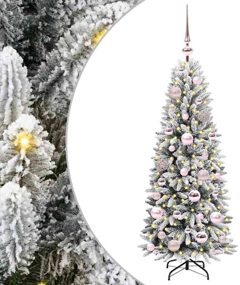 vidaXL Τεχνητό Χριστουγεννιάτικο Δέντρο με 150 LED Λευκό 120 cm