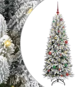 vidaXL Τεχνητό Χριστουγεννιάτικο Δέντρο με 150 LED Λευκό 150 cm