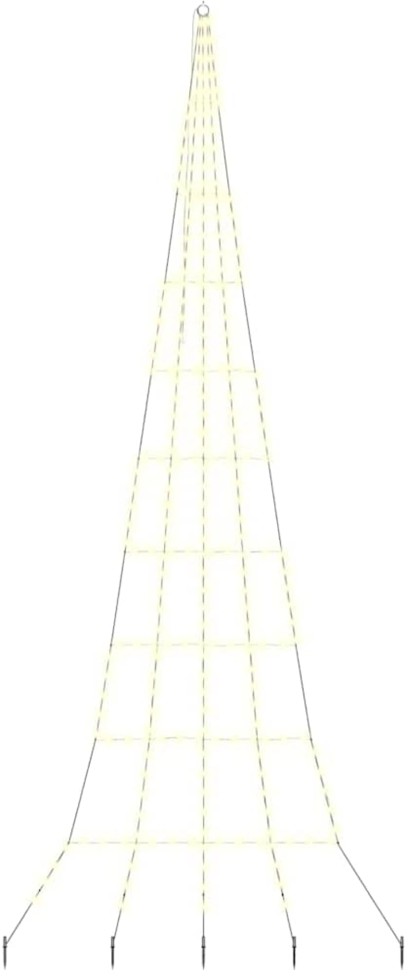 vidaXL Χριστουγεννιάτικο Δέντρο LED με Σφήνες Εδάφους Θερμό λευκό