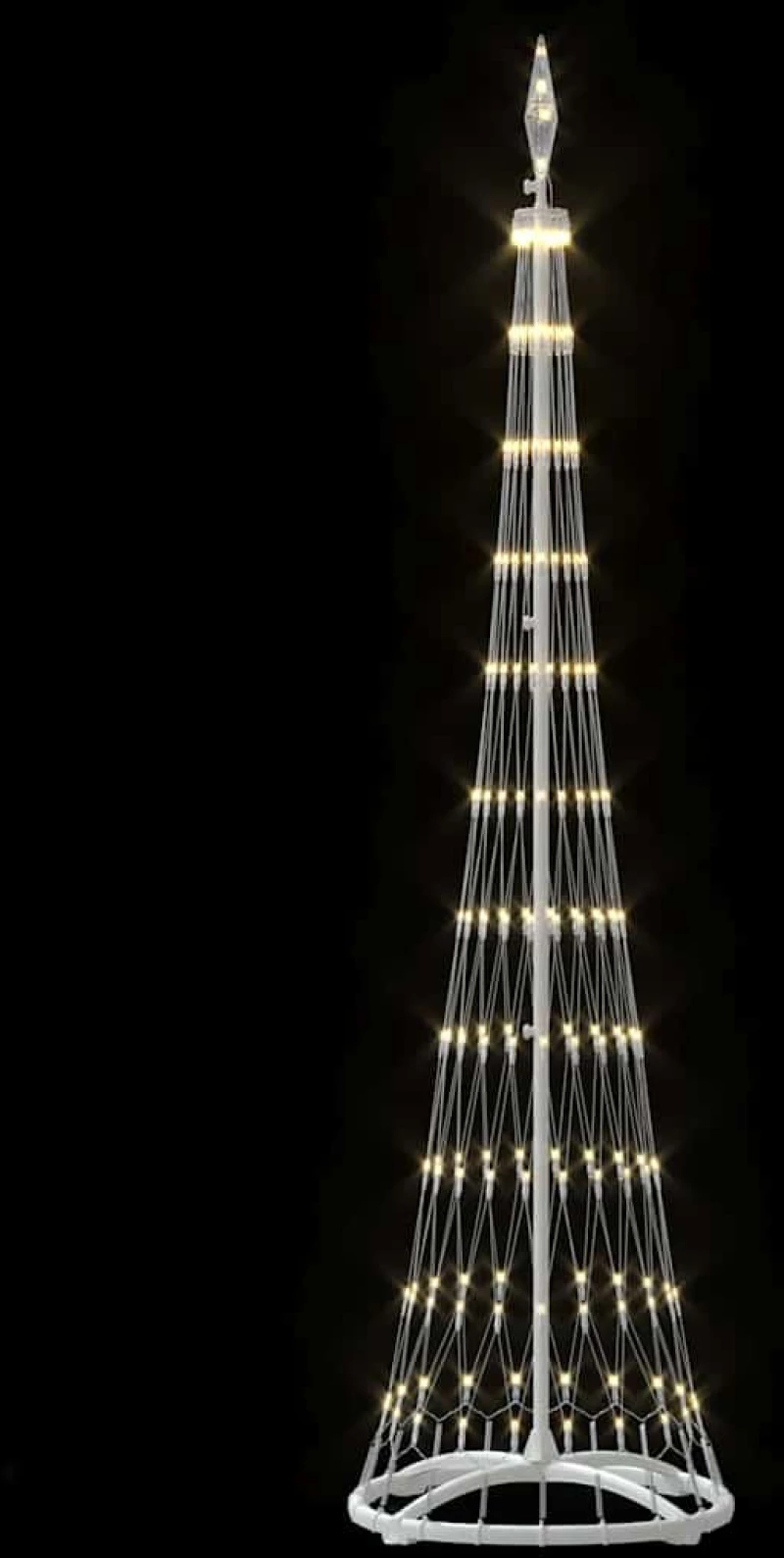 vidaXL LED Χριστουγεννιάτικο Δέντρο Θερμό λευκό 51 x 51 x 190 εκ