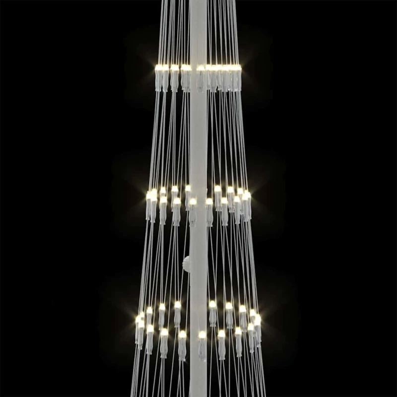 vidaXL LED Χριστουγεννιάτικο Δέντρο Θερμό λευκό 51 x 51 x 190 εκ