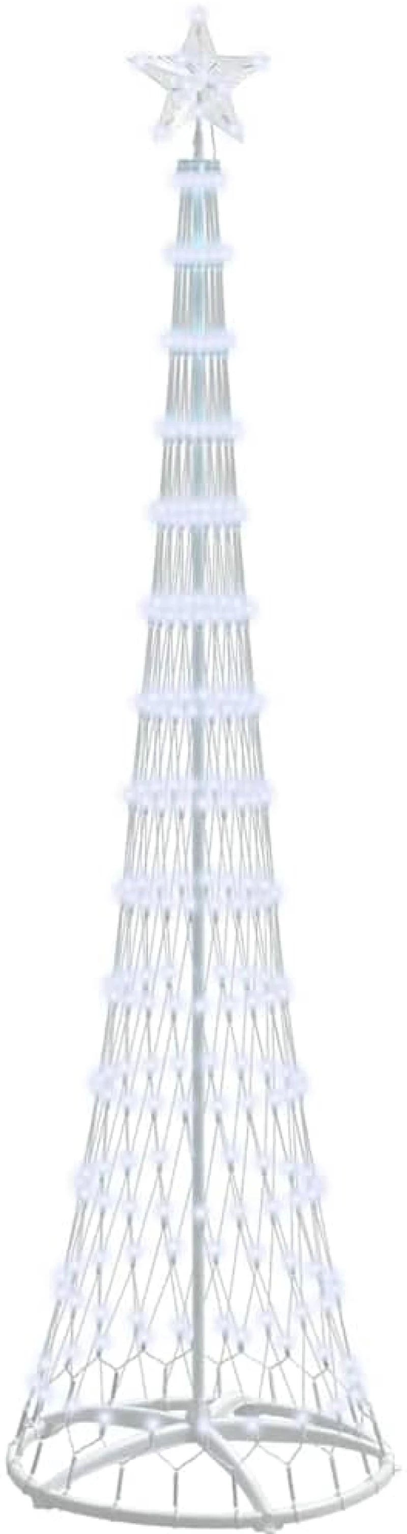 vidaXL LED Χριστουγεννιάτικο Δέντρο Ψυχρό λευκό 70 x 70 x 250 εκ