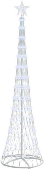 vidaXL LED Χριστουγεννιάτικο Δέντρο Ψυχρό λευκό 70 x 70 x 250 εκ