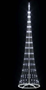 vidaXL LED Χριστουγεννιάτικο Δέντρο Ψυχρό λευκό 70 x 70 x 250 εκ