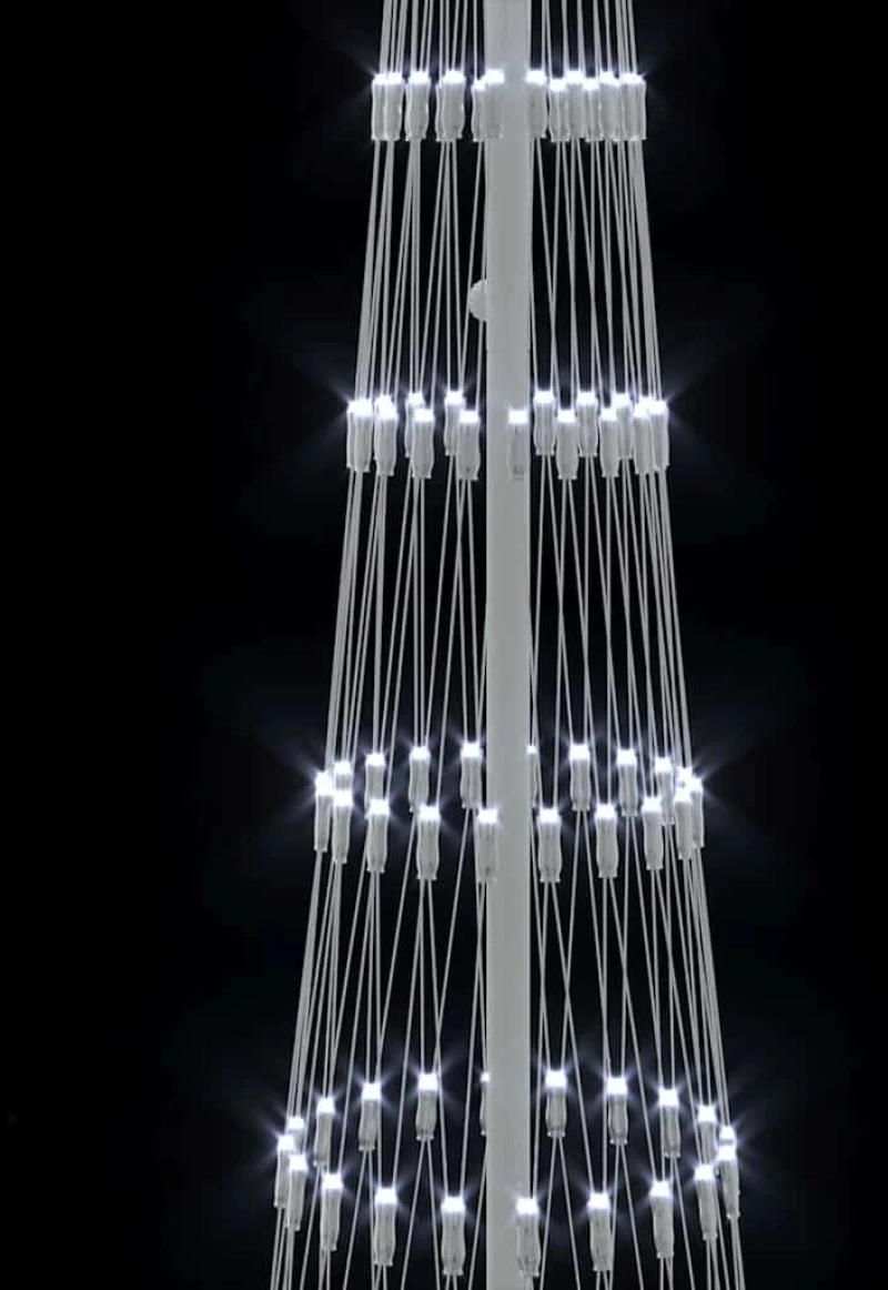 vidaXL LED Χριστουγεννιάτικο Δέντρο Ψυχρό λευκό 70 x 70 x 250 εκ