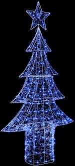 vidaXL Χριστουγεννιάτικο Δέντρο με 240 LED Μπλε 180 cm Ακρυλικό