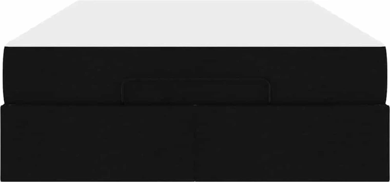 vidaXL Σκελετός Κρεβατιού με στρώμα Μαύρο 120 x 190 cm ύφασμα