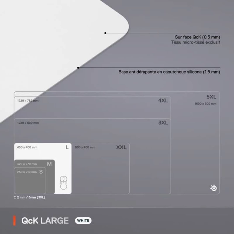 Χαλί ποντικιών SteelSeries Λευκό