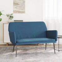 vidaXL Πάγκος Μπλε 108x79x79 εκ. Βελούδινος