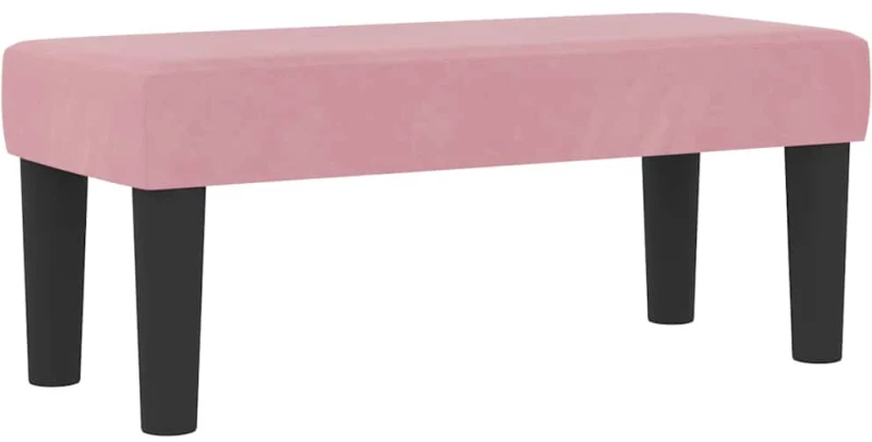 vidaXL Κρεβάτι με ελατήρια με στρώμα Ροζ 100 x 200 cm Βελούδο
