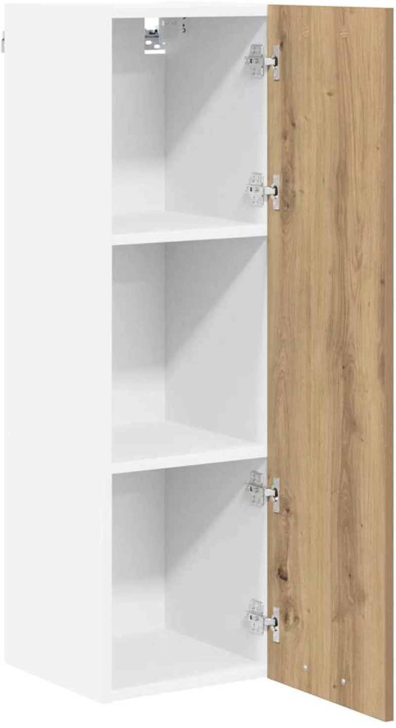 vidaXL Κρεμαστό ντουλάπι με πόρτα Riga Artisan Oak 30 x 31 x 100 εκ.