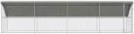 vidaXL Κλουβί για κότες Ασημί 800 x 200 x 198.5 εκ