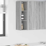 vidaXL Κρεμαστό ντουλάπι Riga Γκρίζο Σονομα 20 x 29,5 x 80 εκ.