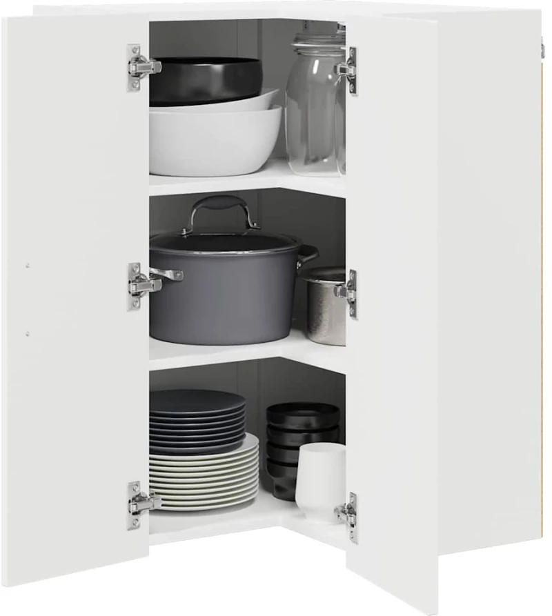 vidaXL Ντουλάπα Κουζίνας Λευκό 57 x 57 x 80 εκ. Επεξεργασμένο ξύλο