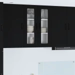 vidaXL Ντουλάπα Κουζίνας Μαύρο 60 x 31 x 80 εκ. Επεξεργασμένο ξύλο