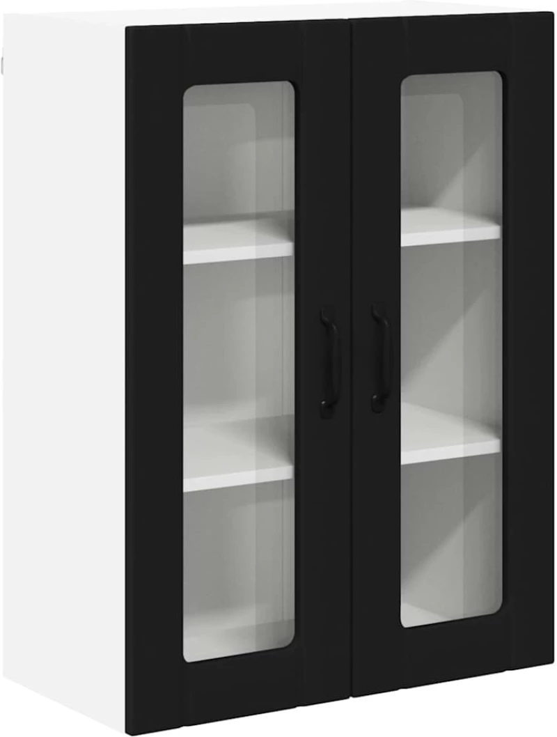 vidaXL Ντουλάπα Κουζίνας Μαύρο 60 x 31 x 80 εκ. Επεξεργασμένο ξύλο