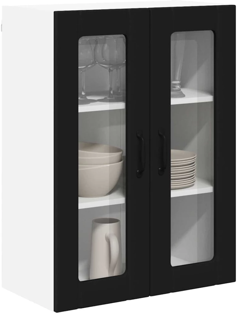 vidaXL Ντουλάπα Κουζίνας Μαύρο 60 x 31 x 80 εκ. Επεξεργασμένο ξύλο