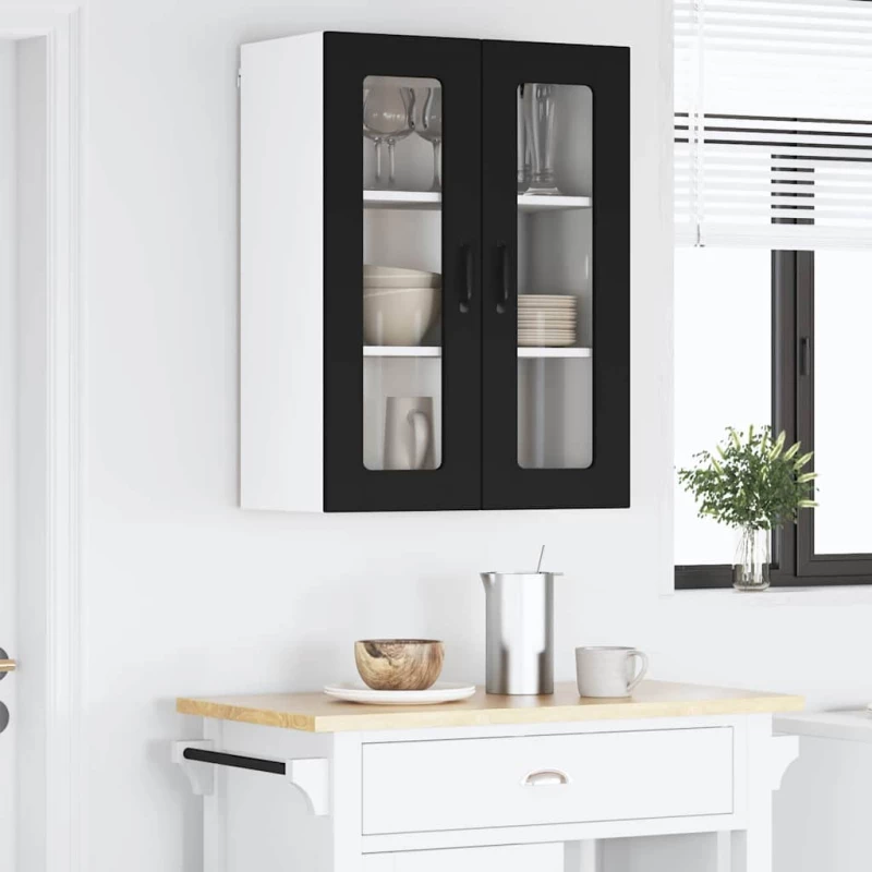 vidaXL Ντουλάπα Κουζίνας Μαύρο 60 x 31 x 80 εκ. Επεξεργασμένο ξύλο