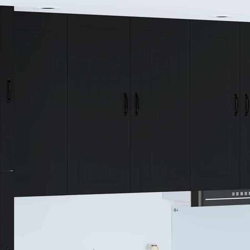 vidaXL Ντουλάπα Κουζίνας Μαύρο 80 x 31 x 100 εκ. Επεξεργασμένο ξύλο