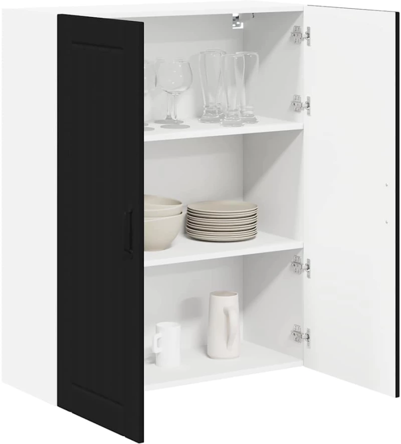 vidaXL Ντουλάπα Κουζίνας Μαύρο 80 x 31 x 100 εκ. Επεξεργασμένο ξύλο