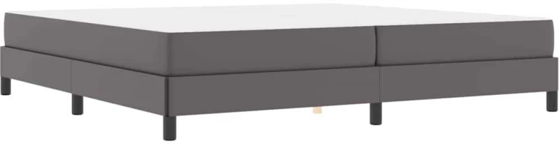 vidaXL Σκελετός Κρεβατιού με στρώμα Γκρι 200 x 200 cm ύφασμα