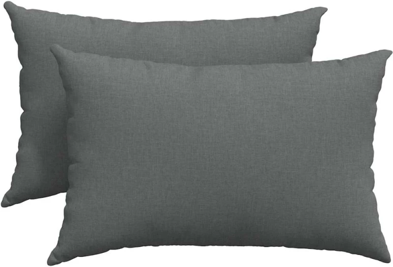 vidaXL Μαξιλάρι Καναπέ 2 pcs Σκούρο Γκρι 60 x 40 cm ύφασμα