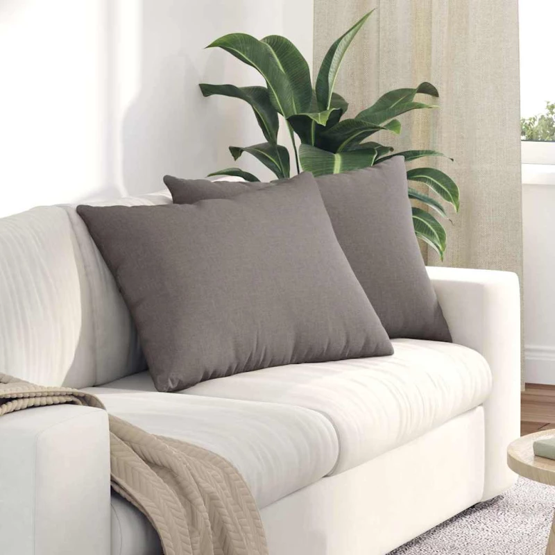 vidaXL Μαξιλάρι Καναπέ 2 pcs Taupe 70 x 50 cm ύφασμα