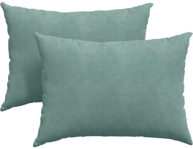 vidaXL Μαξιλάρι Καναπέ 2 pcs Θαλασσί 70 x 50 cm Υφασμάτινο Κορντουρά
