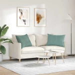 vidaXL Μαξιλάρι Καναπέ 2 pcs Θαλασσί 70 x 50 cm Υφασμάτινο Κορντουρά