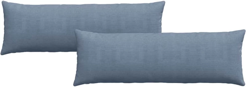 vidaXL Μαξιλάρι Καναπέ 2 pcs Μπλε 120 x 40 cm Υφασμάτινο Κορντουρά