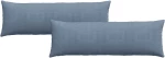 vidaXL Μαξιλάρι Καναπέ 2 pcs Μπλε 120 x 40 cm Υφασμάτινο Κορντουρά