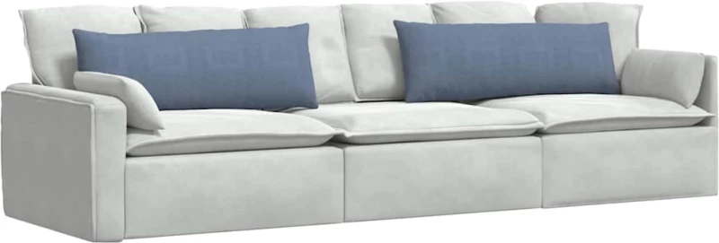 vidaXL Μαξιλάρι Καναπέ 2 pcs Μπλε 120 x 40 cm Υφασμάτινο Κορντουρά