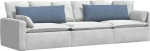 vidaXL Μαξιλάρι Καναπέ 2 pcs Μπλε 120 x 40 cm Υφασμάτινο Κορντουρά
