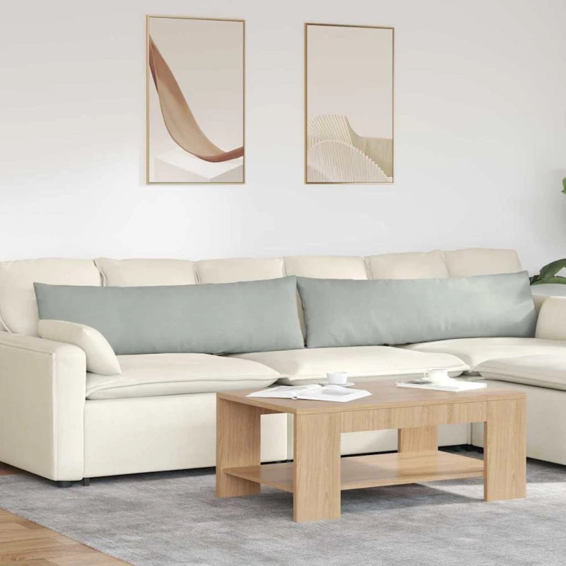vidaXL Μαξιλάρι Καναπέ 2 pcs Ανοιχτό γκρι 145 x 40 εκ.