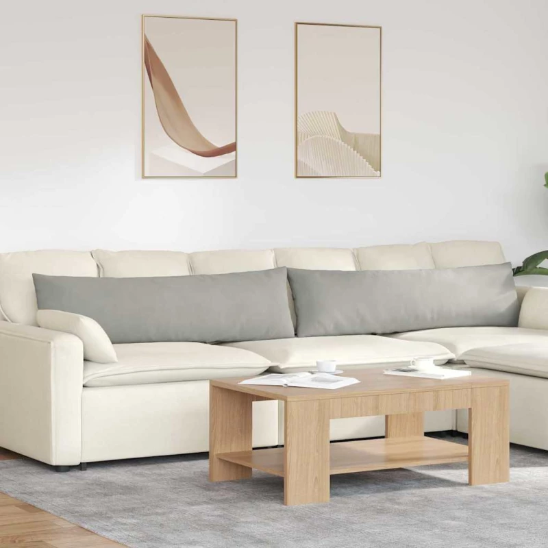 vidaXL Μαξιλάρι Καναπέ 2 pcs Ανοιχτό γκρι 145 x 40 εκ. ύφασμα