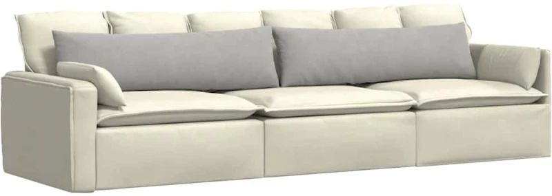 vidaXL Μαξιλάρι Καναπέ 2 pcs Ανοιχτό γκρι 145 x 40 εκ. ύφασμα