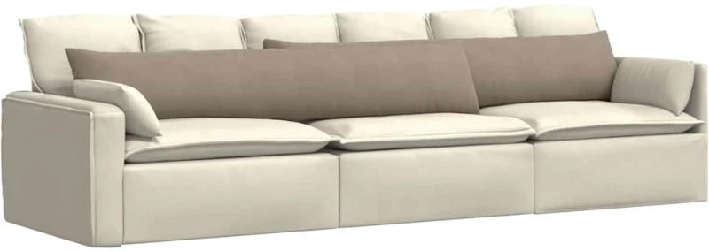 vidaXL Μαξιλάρι Καναπέ 2 pcs Taupe 200 x 40 εκ. ύφασμα