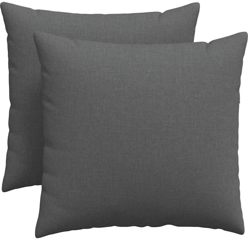vidaXL Μαξιλάρι Καναπέ 2 pcs Σκούρο Γκρι 50 x 50 cm ύφασμα
